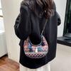 Trendy Crescent Satchel With Tassels And Chain For Streetwear Fashion