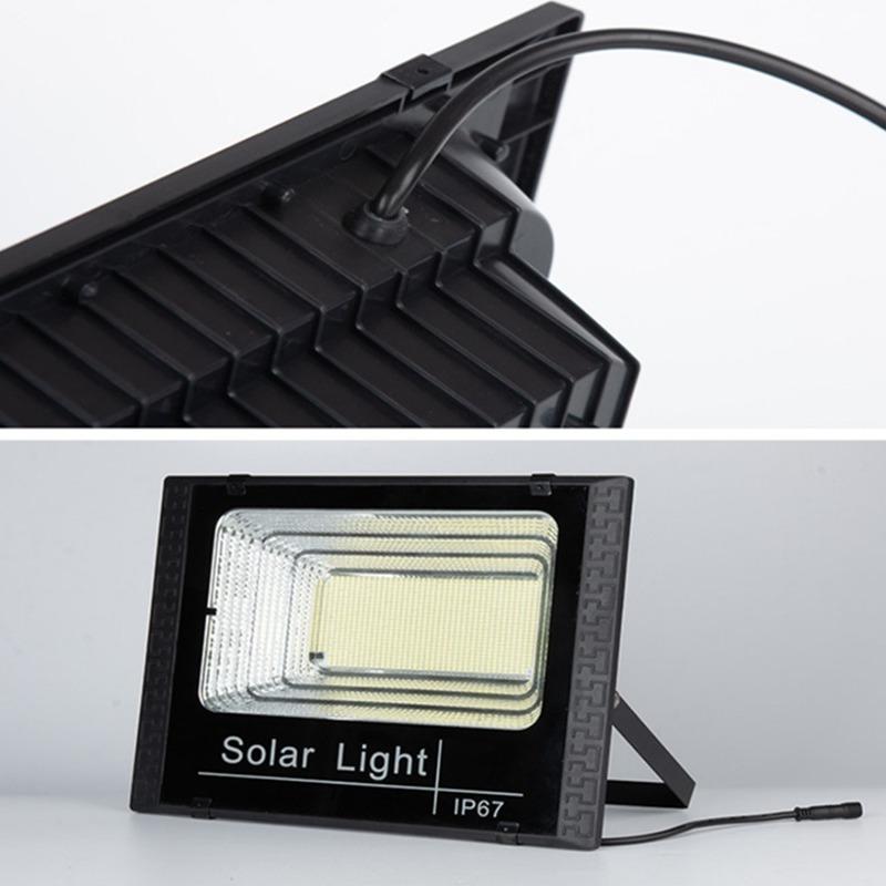 500W Duża Bateria Panele Słoneczne LED Reflektor Zdalne Sterowanie IP67 Zewnętrzna Lampa Ścienna Zasilana Słonecznie Korytarz Ogród Dekoracja
