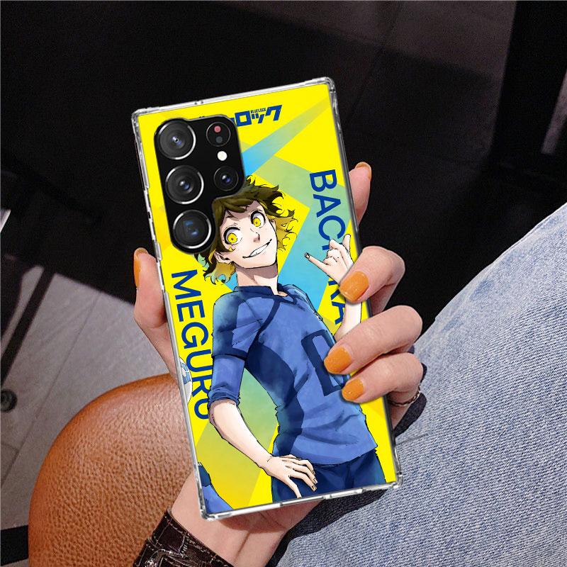 Hot Anime Blue Lock Phone Case For Samsung Galaxy S24 S25 Edge S26 Ultra S23 S22 S21 Plus S20 FE + Personalized Print Cover Gala