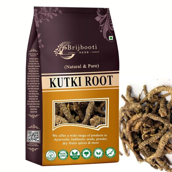 

Birju Mahavir Kutki - Katuki - katuka - Picrorrhiza Kurrora 200 Gr, Natural (BMKB-27) 200GM
