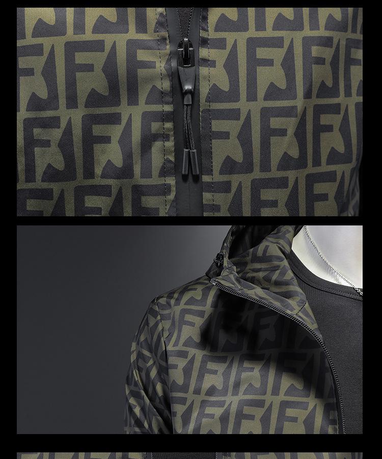 European Style Men's Spring/Autumn 2025 Trendy Casual Hooded Jacket