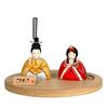 Hina Wooden Kotohoki and Single Doll with Round Doll, Doll, Kotone, Tray, Natural, KTH-3202C2