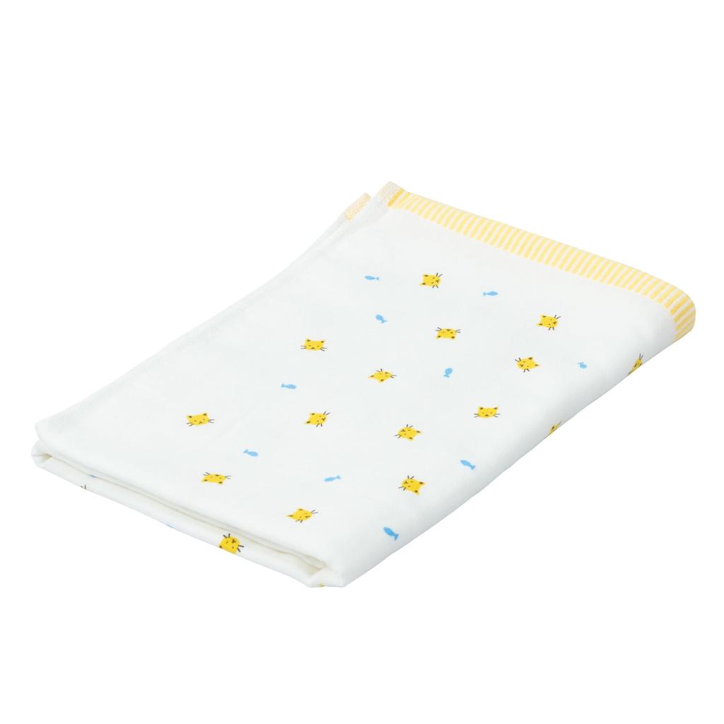 Nishikawa Bath Gauze Senshu Retro Animal Made In TT19002005 Towel, 60x120cm, Washable, & Pile, Thin, Quick-Drying, Lightweight, Print, Cat, Japan,