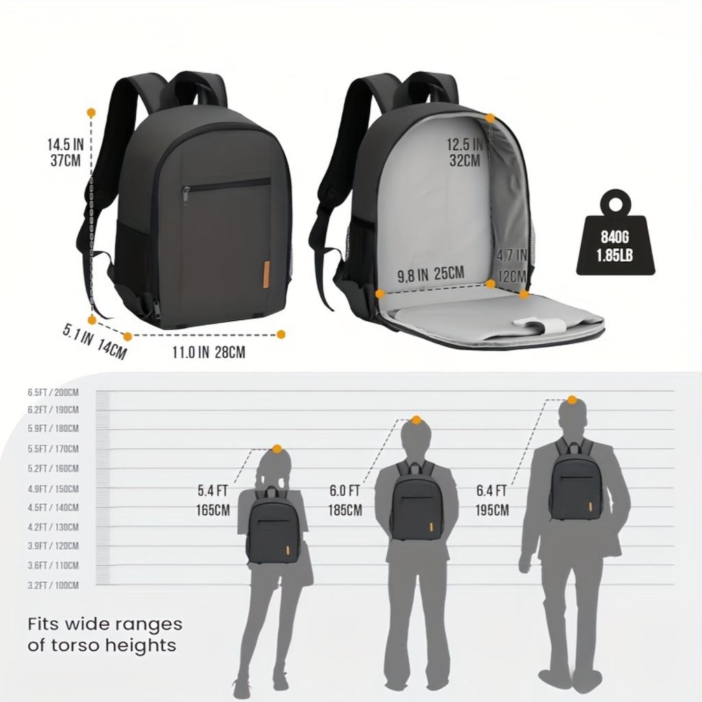 Multifunctional Photography Backpack With Laptop Compartment, DSLR Mirrorless Camera Bag For Sony Canon Nikon Drone Storage Protective Case