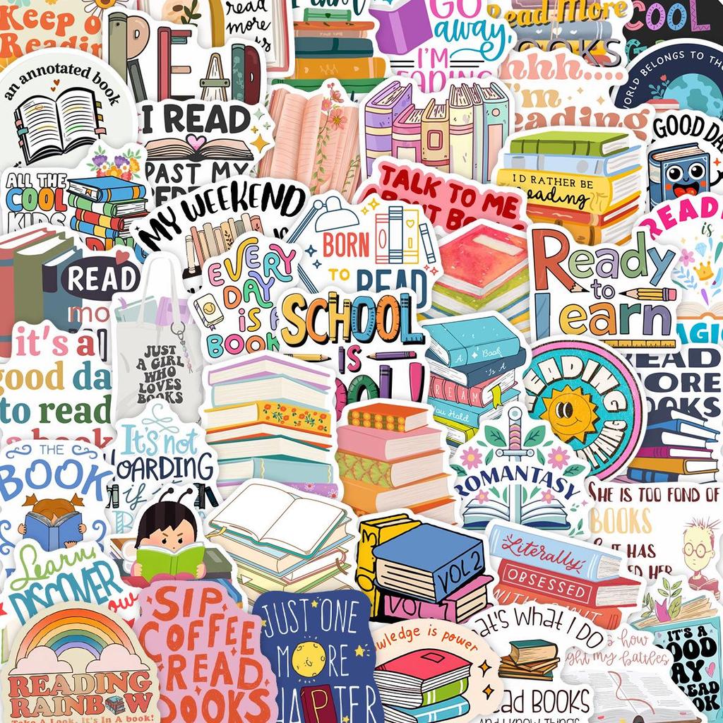 50pcs Waterproof PVC Cartoon Book & Notebook Decoration Stickers