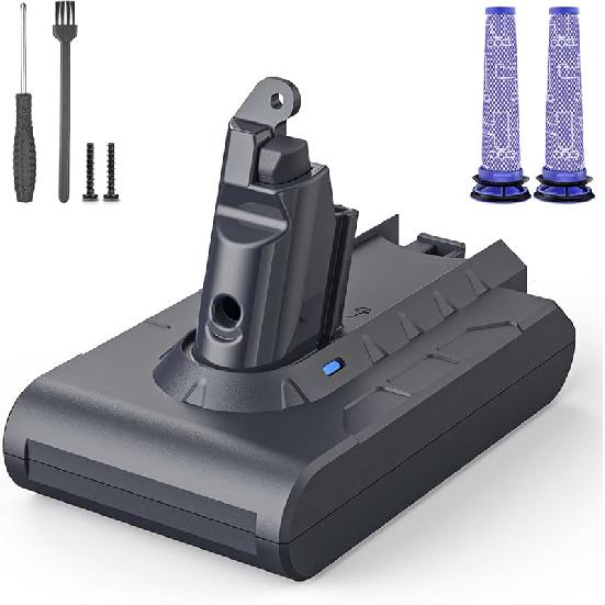 Battery Replacement for V7, 21.6V 6500mAh Li-ion Battery Compatible with SV11 V7 Motorhead V7 Animal V7 Extra V7 Mattress V7 Absolute V7 Trigger V7