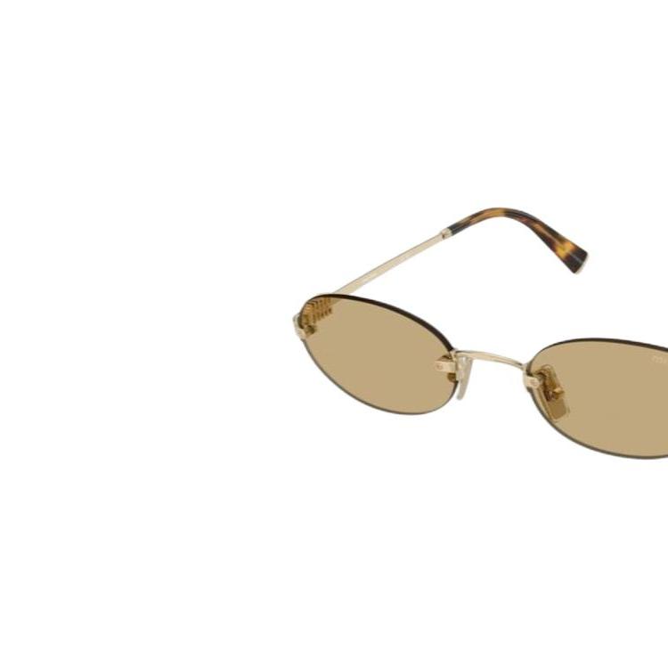 MIU MIU Full Frame Design Oval Sunglasses Women Sunglasses Tortoise SMUA54EZVNC051