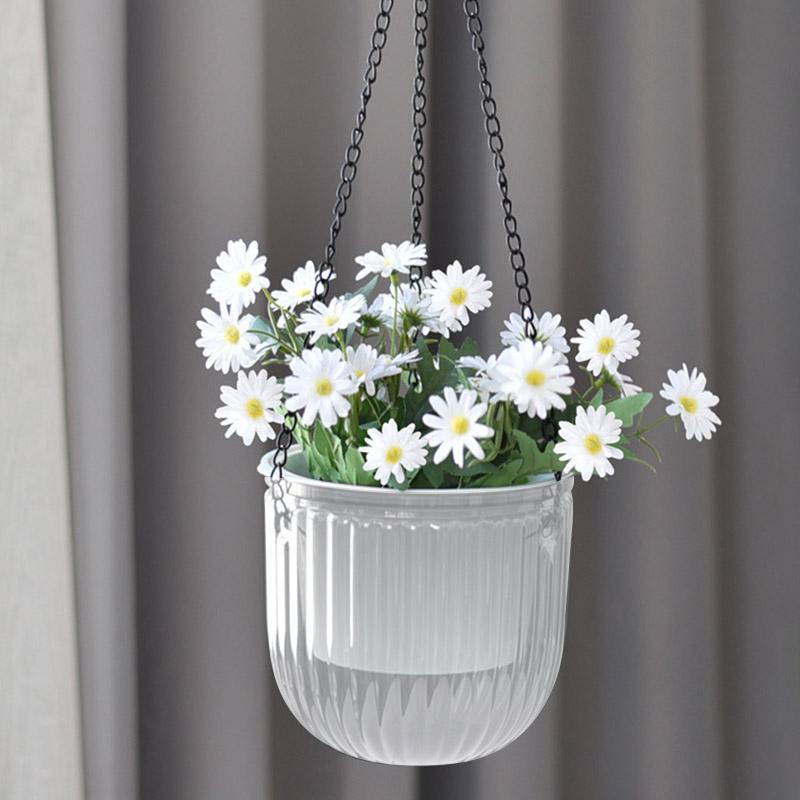 Hanging Flowerpot Self Absorbing Water Planter Thickened Plastic Hydroponic Flowerpot Soil Culture Vase Self Watering Planter