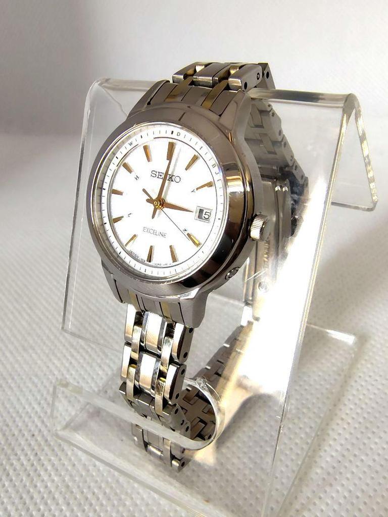 [USED] Rare Seiko Exceline Titanium Radio-Controlled Solar Watch 1B22-0BJ0