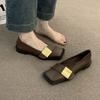 French High-end Square Head Retro Niche Mary Jane Single Shoes Women's 2025 Spring and Autumn Evening Gentle Temperament Small Leather Shoes