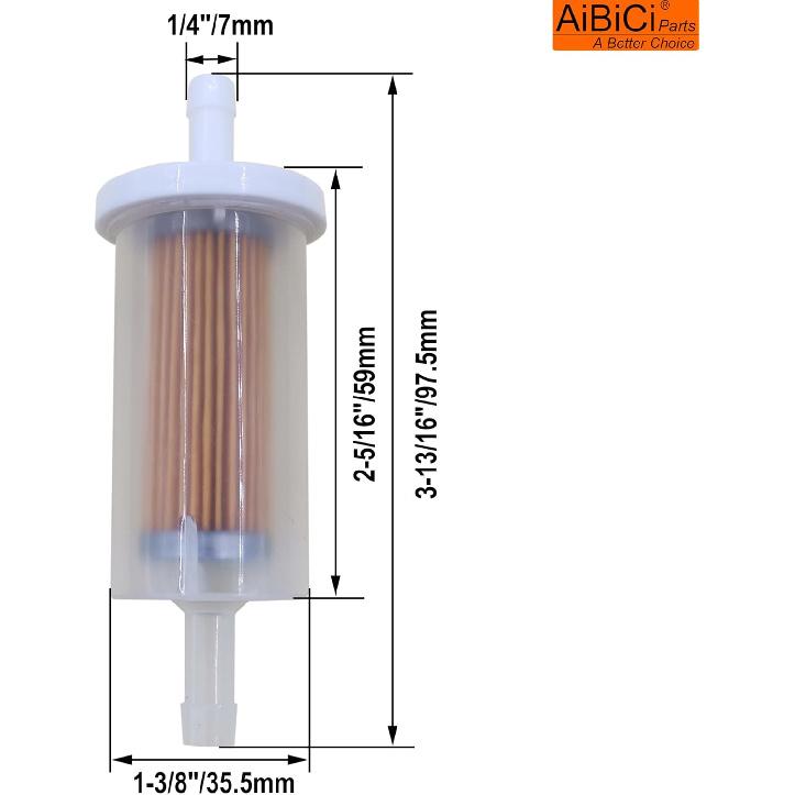 695666 Fuel Filter 1/4" for Briggs & Stratton 845125 691035 493629 JohnDeer D100 D105 D110 D120 D125 D130 D140 D150 D155 D160 D170 L105 L108 L111
