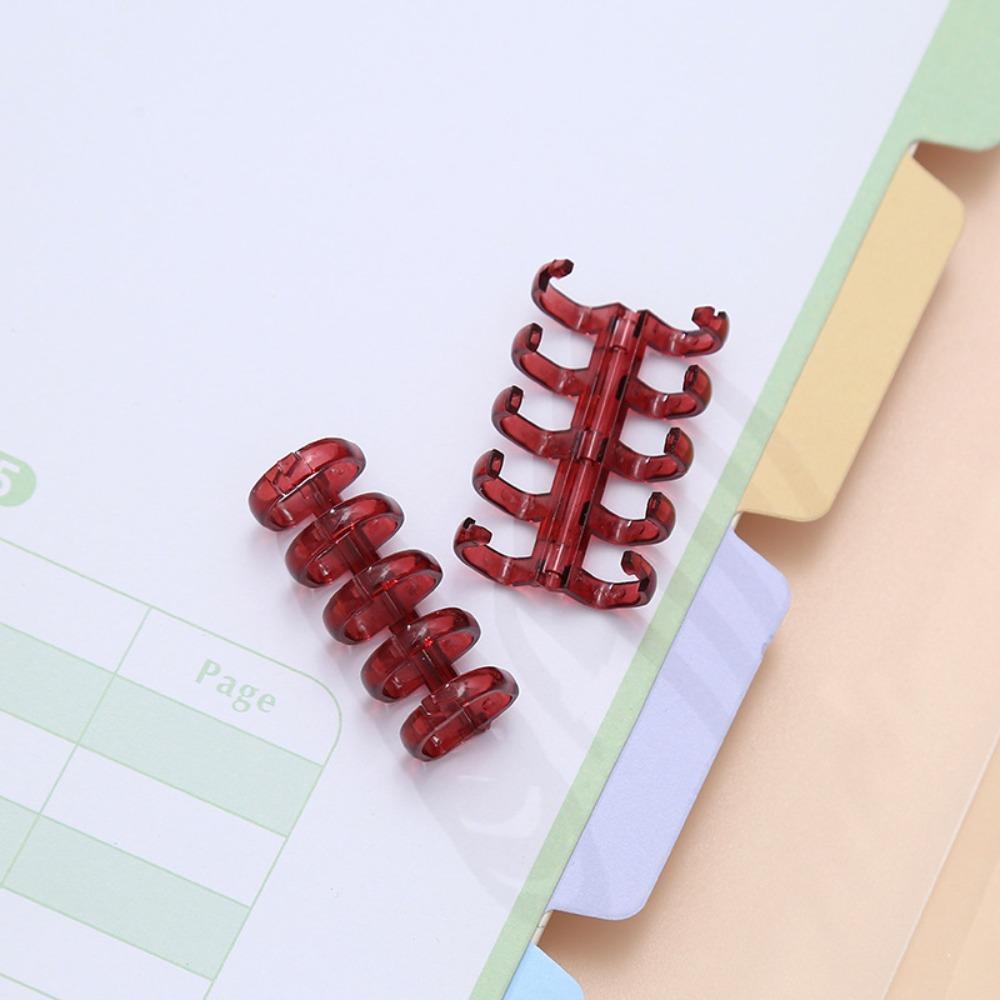 10pcs Stationery Loose Leaf Binder Rings 5 Holes Spring Spiral Rings Binder  Photo Album