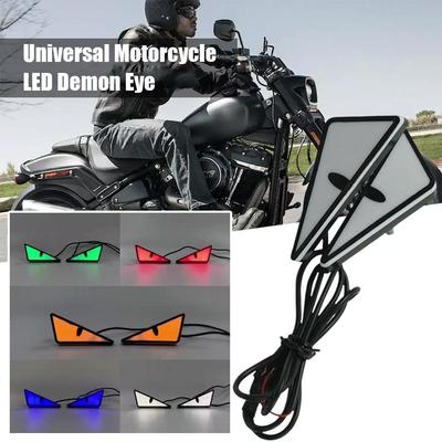Lampa LED Triunghiulară Universală Ochi de Demon pentru Motocicletă Ochi Răi Far Motocicletă Mini Proiector Lentilă Lampă pentru Orice Model de Mașină