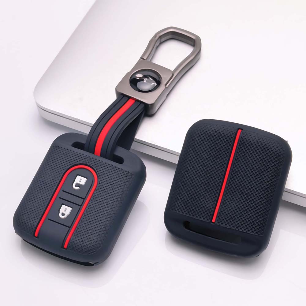 Key Cover for Nissan Micra Qashqai K12 Note E11 J10 Navara D40 with Keychain Anti-Scratch Guard Shockproof Protection Soft Grip Texture