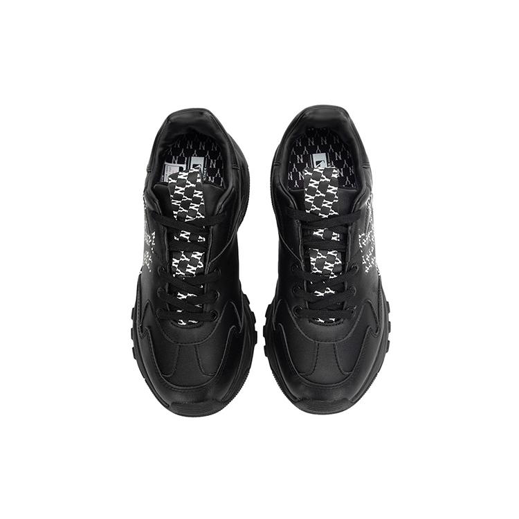 New MLB Big Ball Chunky Height Increasing Low Top Chunky Sneakers Unisex Black 3ASHCM01N-50BKS