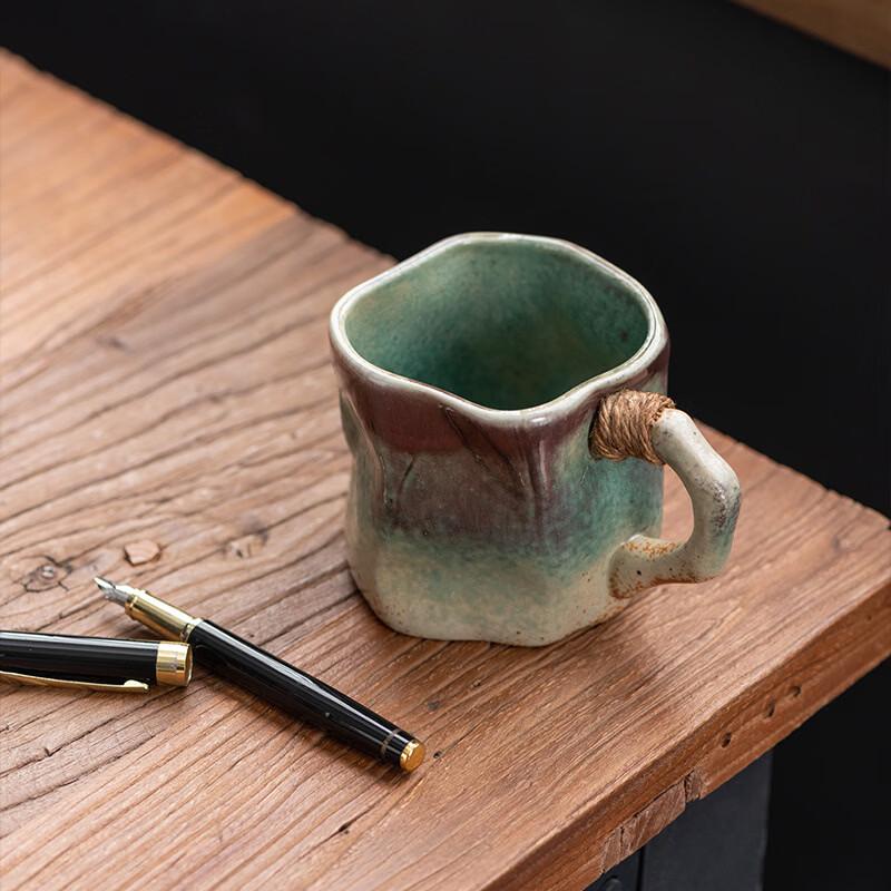 OLOEY Irregular Kiln Glazed Ceramic Coffee Mug