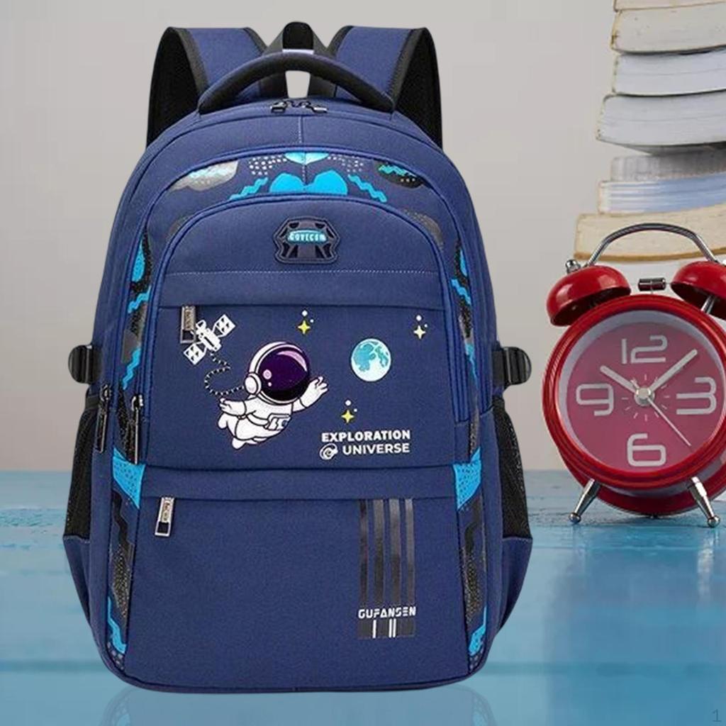 Astronaut Kids Backpack Padded Shoulder Straps Schoolbag Boys School Bag for Primary
