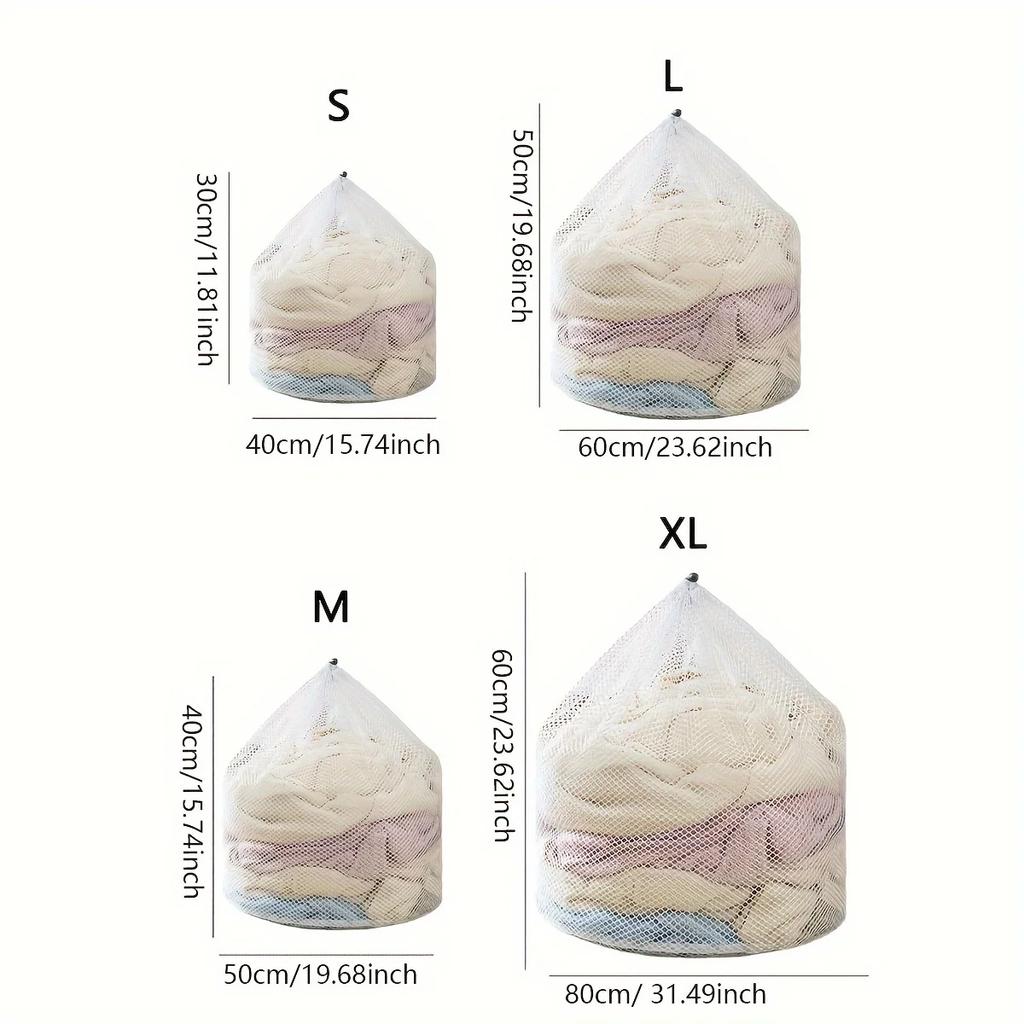 1PC Mesh Laundry Wash Bag – Machine Washable with Drawstring, Reusable & Travel-Friendly for Blouses, Stockings & Underwear