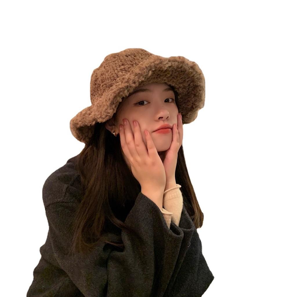 Thickened Lamb Stylish Wool Winter Bucket Hat For Women Cozy And Warm Protection Ear