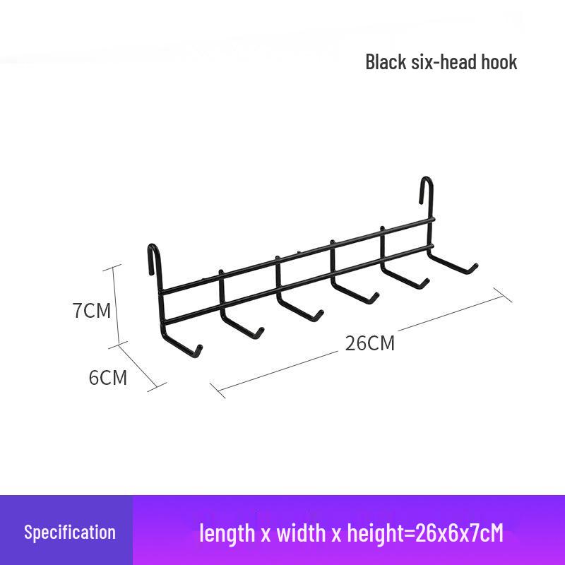 Thickened Black Iron Mesh Grid Wall Display & Storage Rack