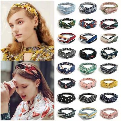 Bohemian, Dongdaemun Elastic Cross Headband Chiffon Headband Women'S Headgear Hair Accessories Tide