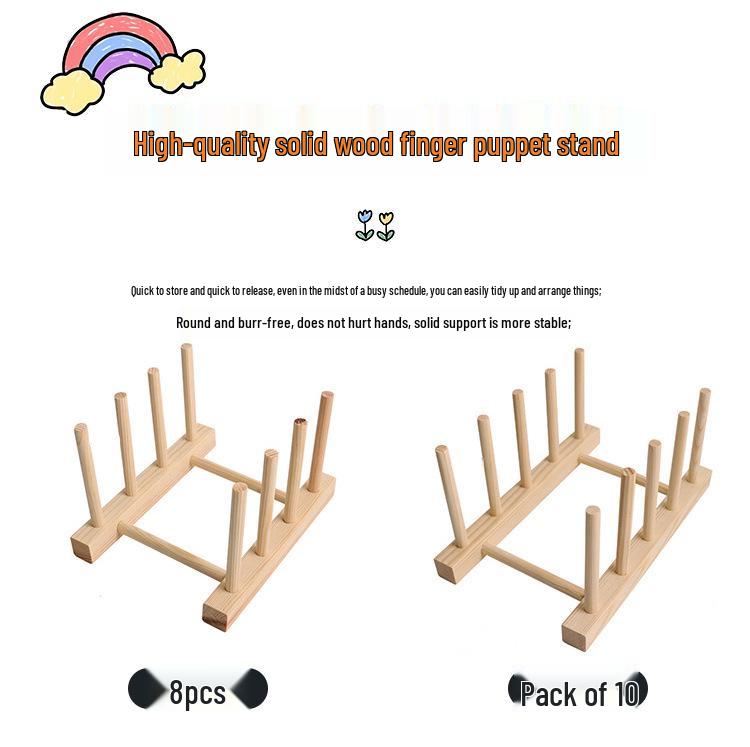 Animal Finger Puppet Display Rack for Kindergarten and Dollhouse Language Areas