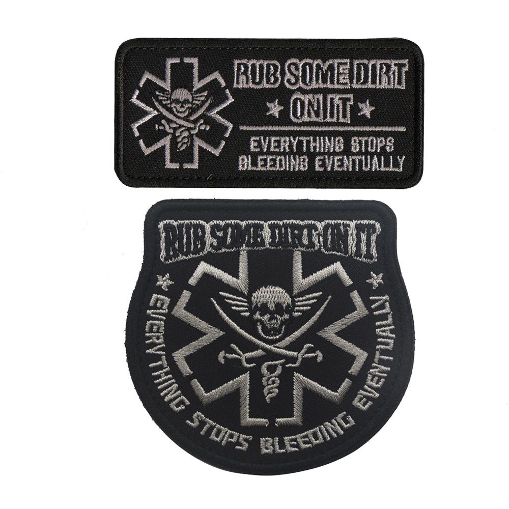 Pirate Shield Embroidered Velcro Patch Armband