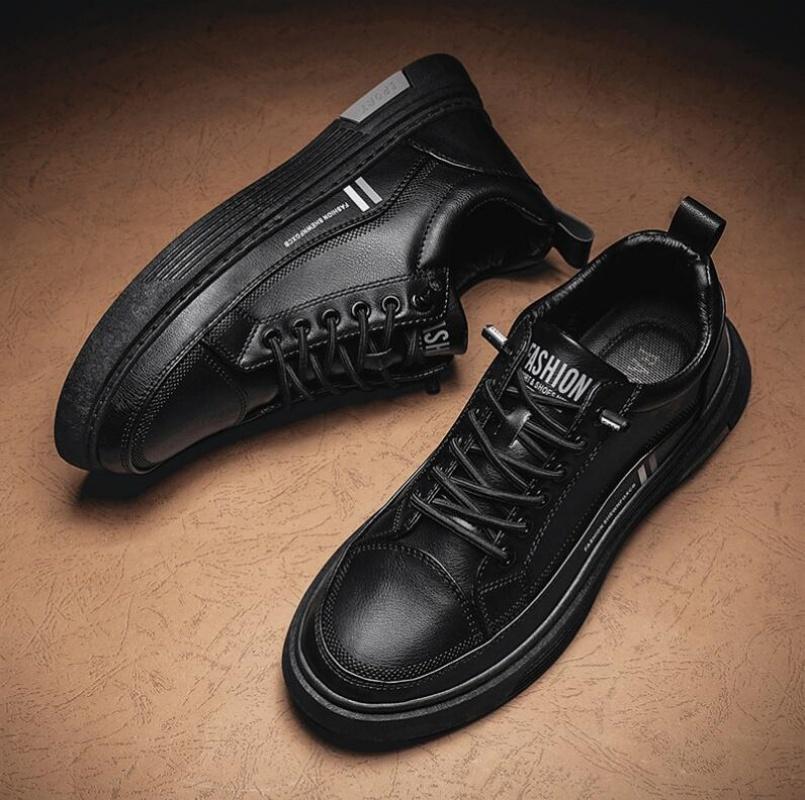 Men Casual Leather Shoes Fashion Formal Dress Shoes British Style Ankle Shoes Breathable Comfortable Oxfords for Male