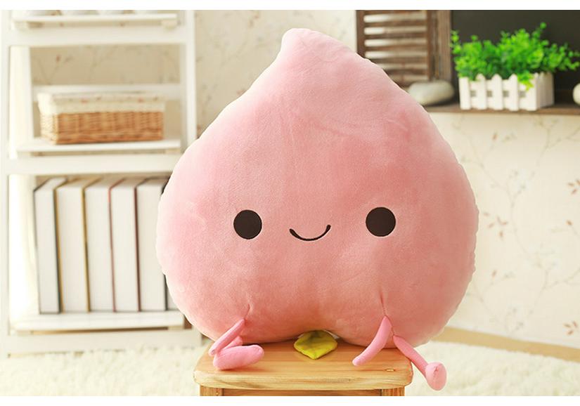 Creative Cartoon Fruit Plush Pillow: Peach, Mango, Orange Watermelon Back Cushion See details