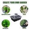 12 Holes Seed Starting Tray with Humidity Dome Plant Germination Starter Tray Succulent Propagation Tray for Succulent Plant
