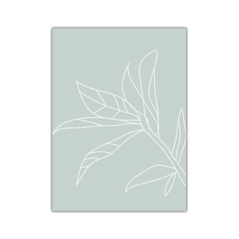 Abstract Leaf Human Face Curve Block Color Cactus Line Poster Nordic Wall Art Canvas Painting Print Pictures Living Room Decor