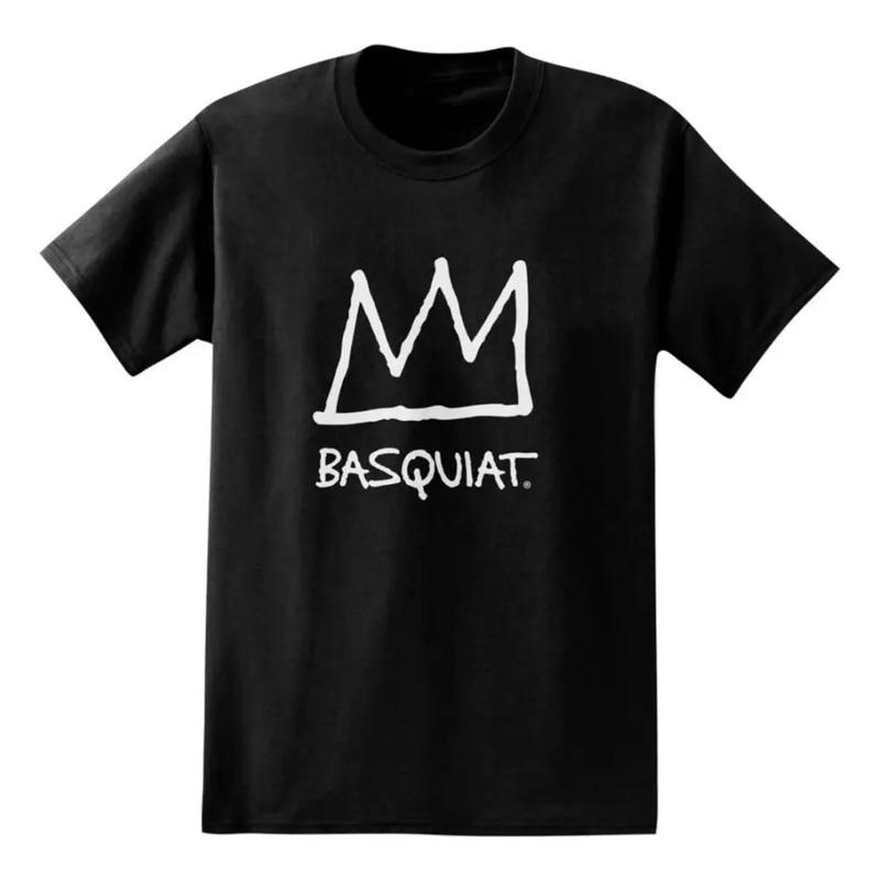 Camiseta Para Adultos Basquiat Crown - Preta (grande) S