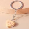 Cute Cartoon 3D Simulated Food Keychains Donut Cookies Chocolate Biscuit Key Ring for Men Women Handbag Pendant DIY Jewelry Gift