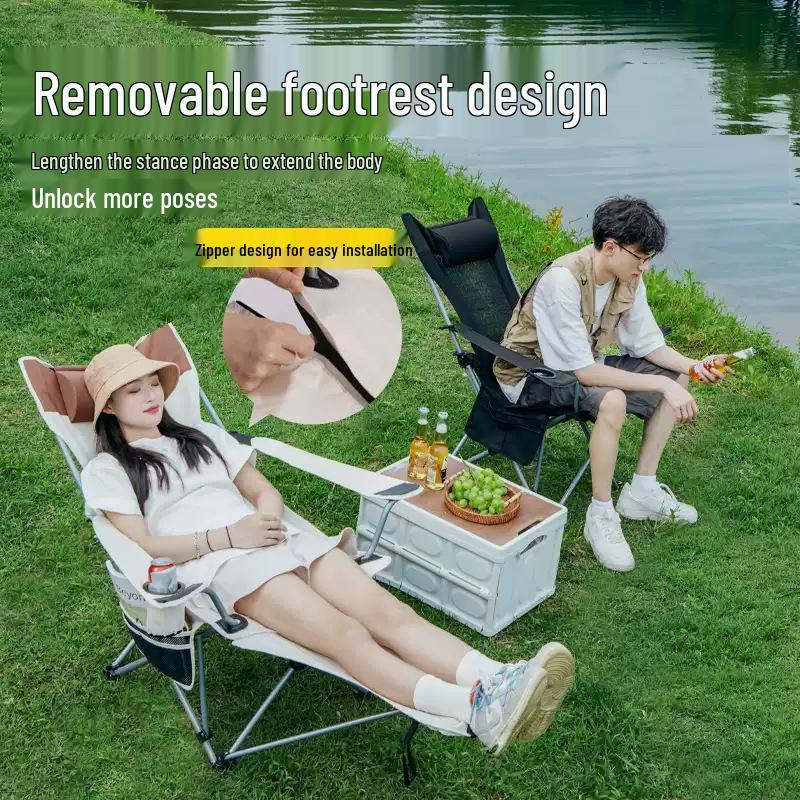 Youthful Outdoor Folding Lounger: Portable Balcony, Beach, Fishing, Camping Nap Chair.