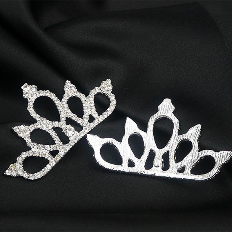 Engood 30Pcs Hollow Big Rhinestones Sewing Trim & Embellishments Craft Crown Button for DIY Hair Accessories Wedding Decortaion