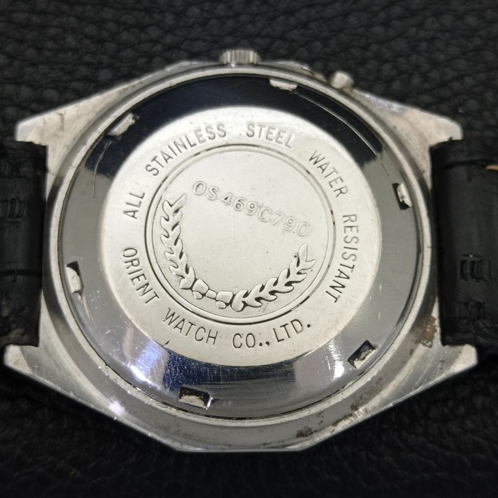 VINTAGE ORIENT AUTOMATIC 46941 JAPAN MENS BLUE COLOR DIAL WATCH a700648-5 R204-a700648