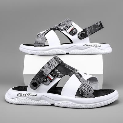 Nuevas sandalias para hombre, zapatos de playa a la moda de verano, doble uso, antideslizantes, ropa externa, zapatillas informales juveniles de moda para hombre
