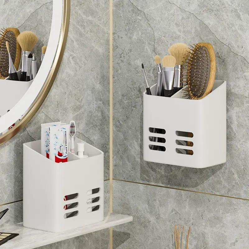 Badezimmerregal, Make-up-Aufbewahrungs-Organizer, kein Bohren, Toilettenregale, Wandhalterung, Hautpflegeproduktregal, Badezimmer-Zubehör