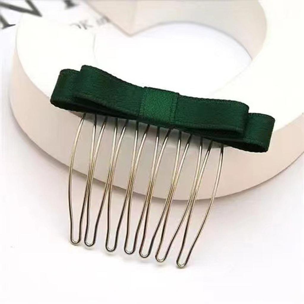 Inserted Comb Bow Hair Comb Adornment Bangs Versatile Simple Anti-skid Curl Side Clip Top Hair Clip