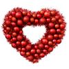 Festival Wedding Party Heart Shaped Plastic Decorative Wreath Front Door Valentine's Wreath
