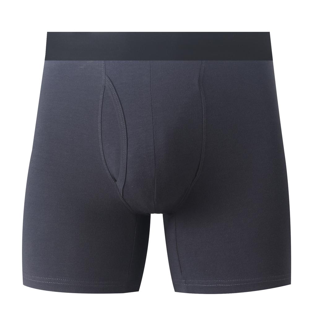 Herrenunterwäsche, lang, vergrößert, aus reiner Baumwolle, offen, mit vier Ecken, US-Größe, große Größe, atmungsaktive Boxershorts