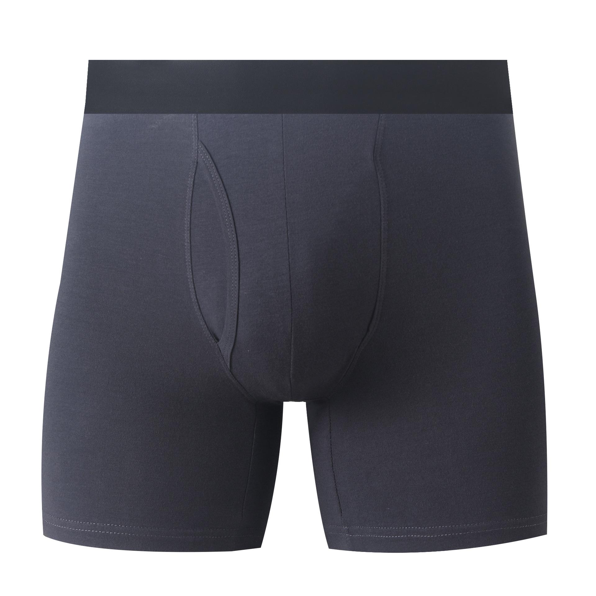 

Men s Underwear: Long-length, Loose-fit, Plus-size Boxer Briefs – Moisture-wicking and Anti-Roll, 3-Pack S серый