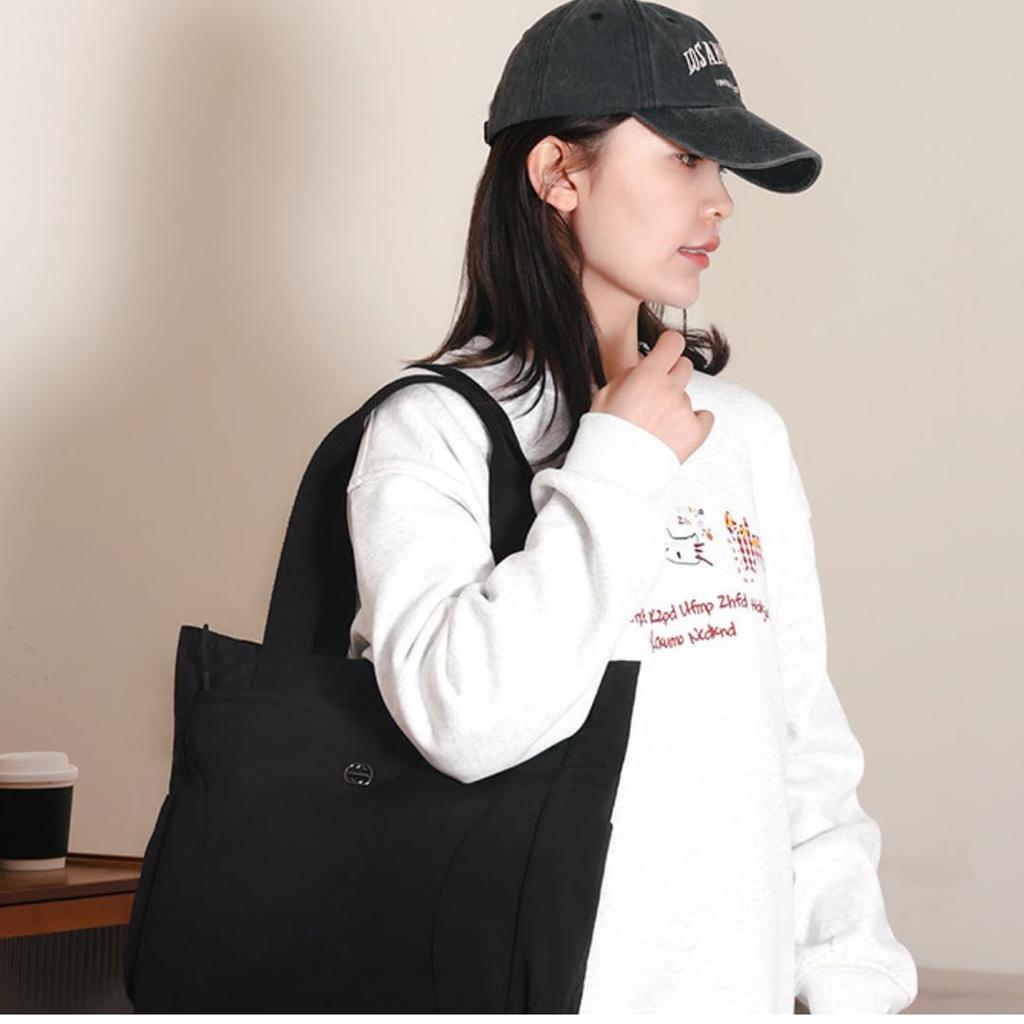 Auty IZUMIYA Damen-Leichtgewicht-Tragetasche, wasserabweisend, großes Fassungsvermögen, A4-Format, Nylon-Design, perfekt für Pendeln, Schule oder Beruf,