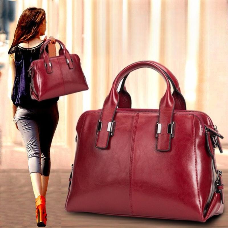 Real Cow Leather Ladies HandBags Women Genuine Leather Bags Totes Messenger Bags Hign Quality Designer Luxury Brand Bag