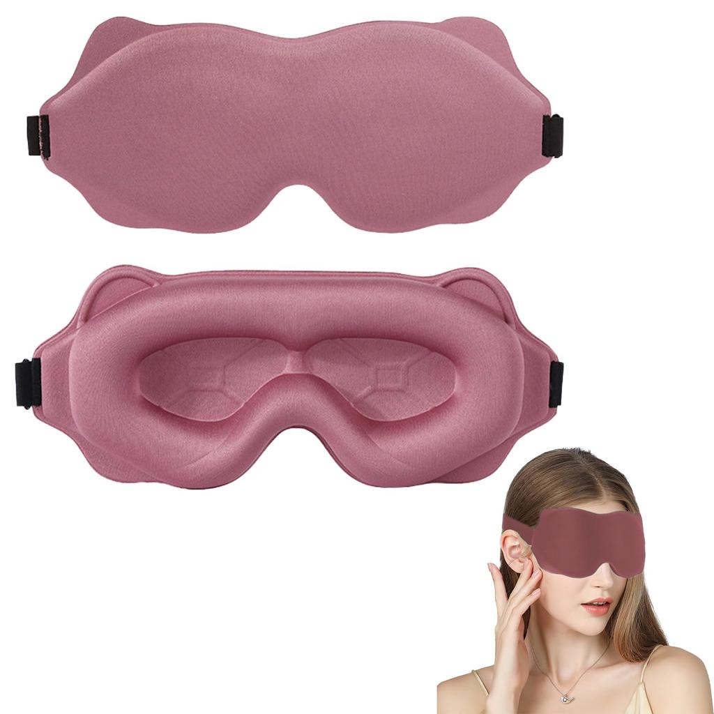 Blackout Sleep Mask for Women & Men - Sleeping Mask Zero Eye Pressure Super Soft & Comfortable with Adjustable Strap