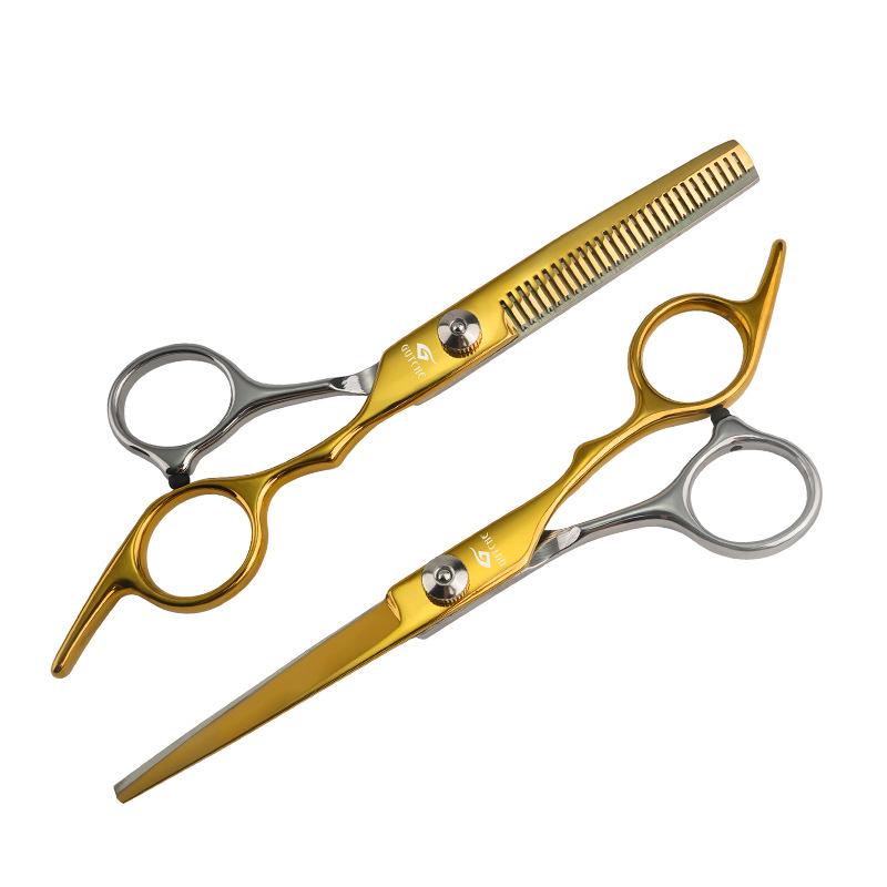 Professional 6-Inch Barber Hairdressing Scissors Set: Includes Flat Shears & Thinning Shears