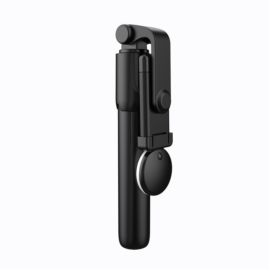 Telescopic Selfie Stick & Tripod with LED Ring Light and Phone Holder - Black, Model WH1YXS