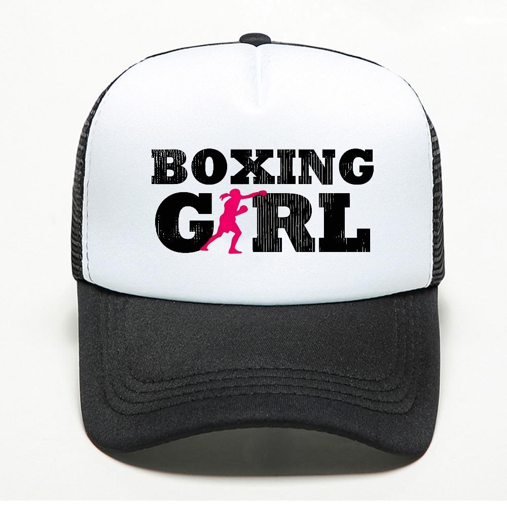 Boxing Girl Player Silhouette Sport Gift hat Unisex Style Baseball Cap Women Visor Hat mesh breathable Snapback hats