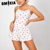 GMXIA Pyjamas Women's Printed Sexy Suspenders Shorts Casual Wearable Loungewear Set