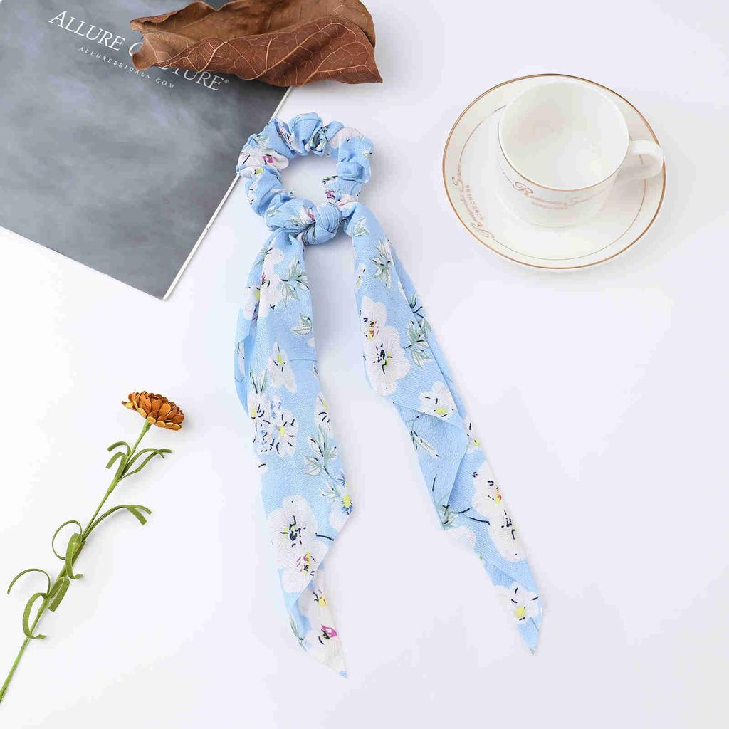 Fashion Dots Scrunchies Long Rope Korean Ties For Women Ponytail Scarf Sweet Elastic Band Hair Accessories